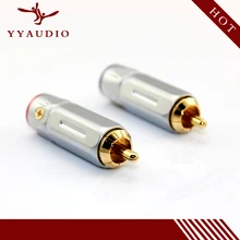 YYAUDIO USA Liton Pure Copper Gold Plated RCA Adapter 4pcs