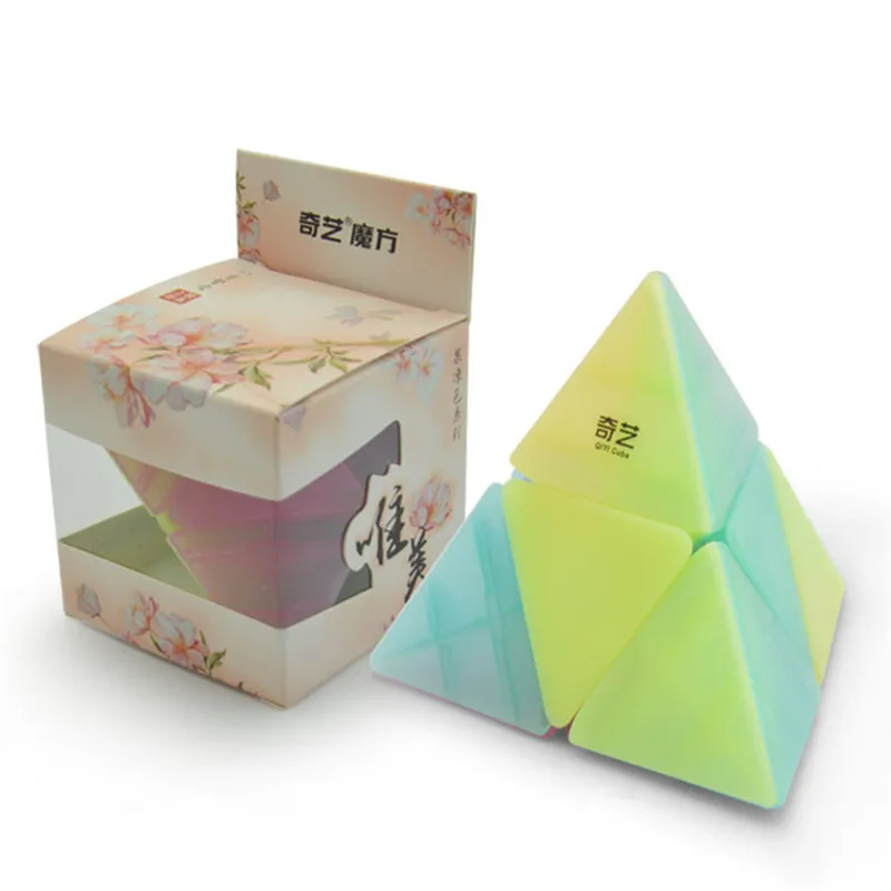 QY Qiyi желе треугольники Пирамида Magic Cube 2x2x2 Stickerless кубик-головоломка для детей игрушечные лошадки подарок развивающая игрушка