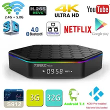 Original T95Z Plus 2GB 16GB 3GB 32GB Amlogic S912 Octa Core Android 7.1 OS Smart TV BOX 2.4G/5GHz WiFi BT4.0 4K pk mini m8s pro
