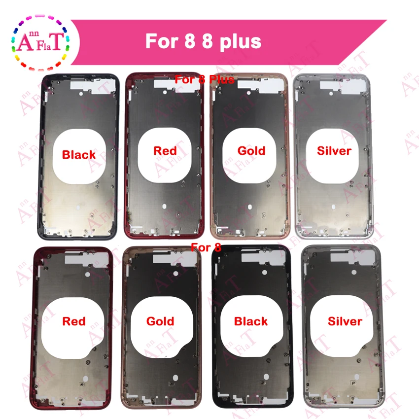 

10Pcs/lot For iphone 8 plus Back housing Middle Frame Bezel Chassis With Side Buttons Set For iphone 8 X Middle Frame DHL Free