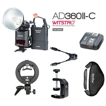 

Newest Godox AD-360 MARK II AD360II-C 360W Flash Light Speedlite+PB960 Battery+X1C TTL Transmitter+S Type Flash Bracketkit