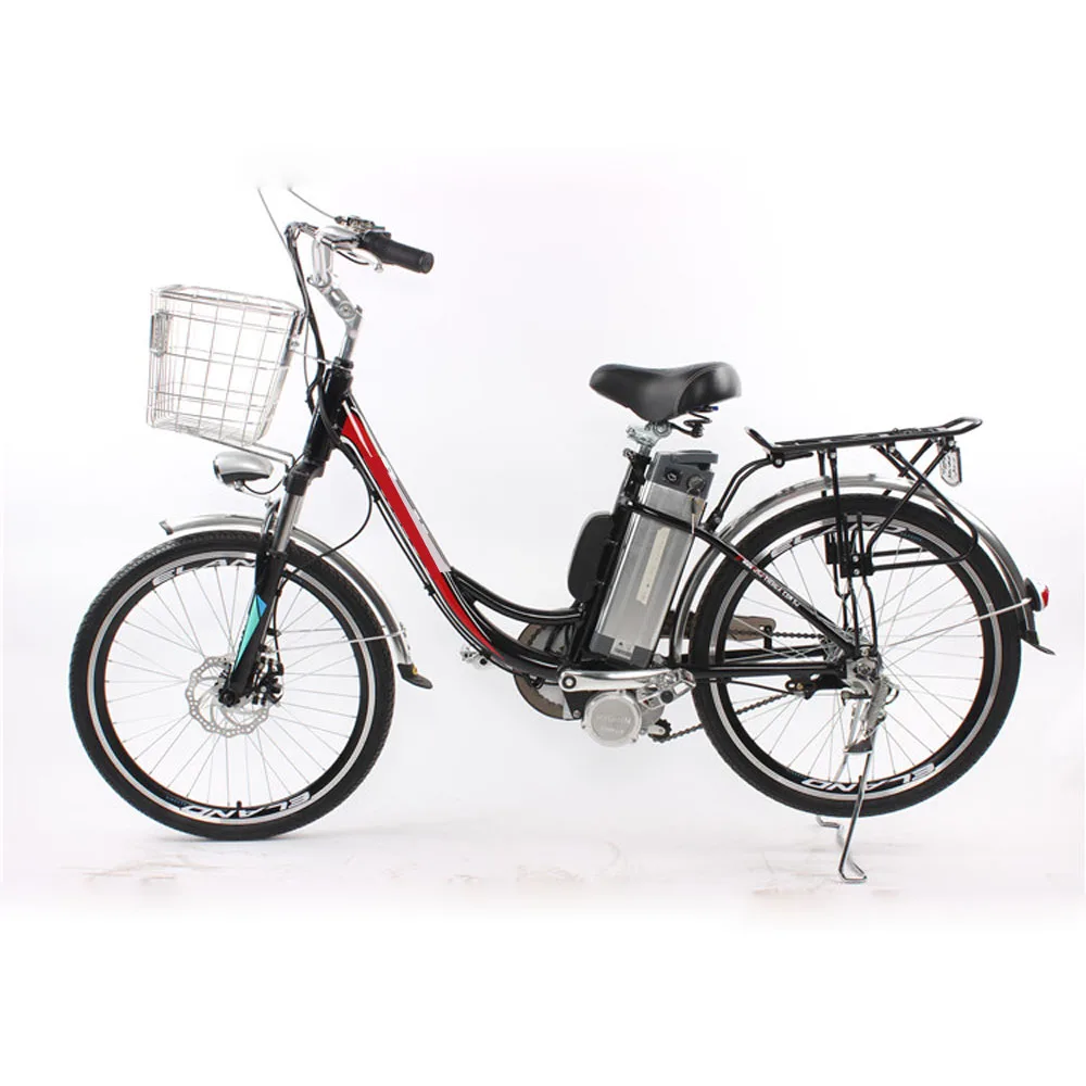 Flash Deal 48v 24 inch 6 speed aluminum alloy front and rear disc brakes 12ah lithium battery 250w motor match Electric bicycle  2 seat lad 0