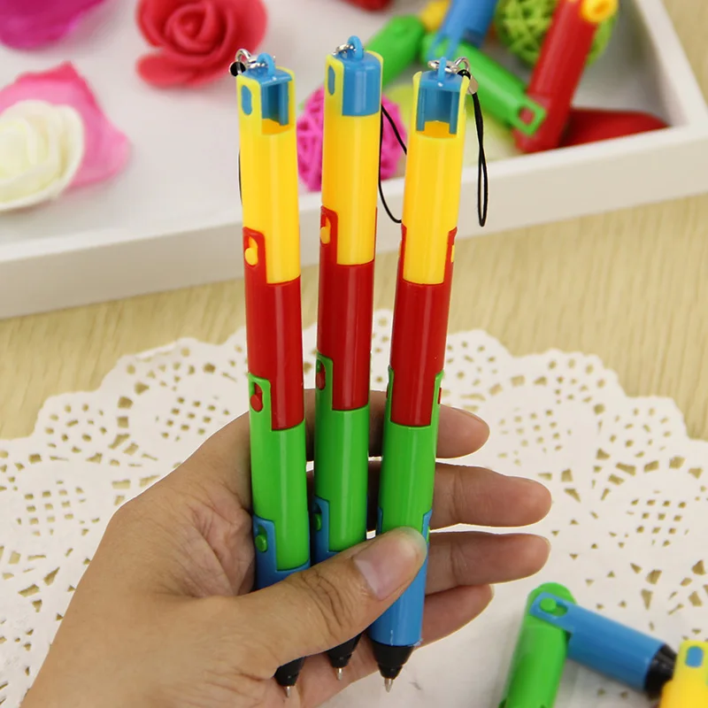 

2 PCS Korean Stationery Creative Foldable Cute Pen Plastic Ballpoint Pen Interesting Office School Supplies