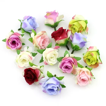 

Artificial Silk Flowers Rose Head Diy Flower Ball festival home Wedding Decoration Accessories 50pcs/lot