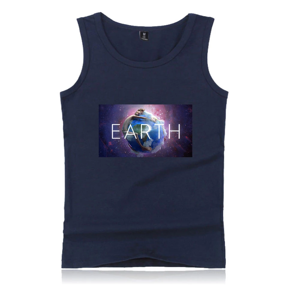 Летний топ на бретелях s LIL DICKY earth с принтом каваи без рукавов Женская и мужская одежда горячая Распродажа K-pops майка
