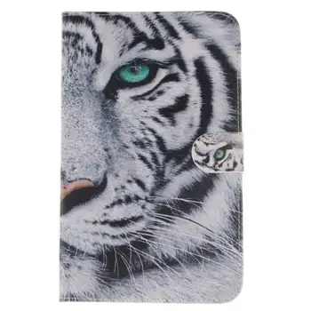 

For Samsung Galaxy Tab 4 8.0 T330 Tiger PU Leather Tablet Stand Case For Samsung Galaxy Tab T110 T231 T310 T330 T350 T530 T550 H