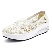 Sommer Damen Freizeitschuhe Atmungsaktive Soft Wedgess Höhe Zunehmende Frauen Schuhe Outdoor Frühjahr Herbst Mujer Wanderschuhe