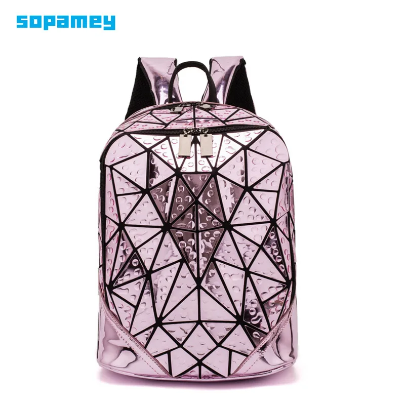 Women Backpack Holographic Geometric Laser Female Laptop Book Bag School Casual Rucksack Travel Daypack New | Багаж и сумки