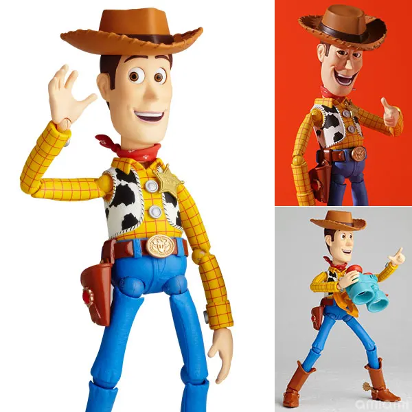 

2019 Toy Story 4 Woody Buzz Lightyear NO.010 Sci-Fi Revoltech Action Figure Models Toy Story 3 4 Woody Collect Gifts for Kids