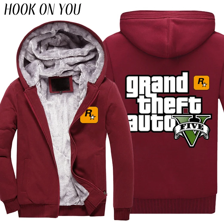 Толстовки с капюшоном Grand Theft Auto GTA GTA5 флисовая куртка на молнии для ТВ игр Осень