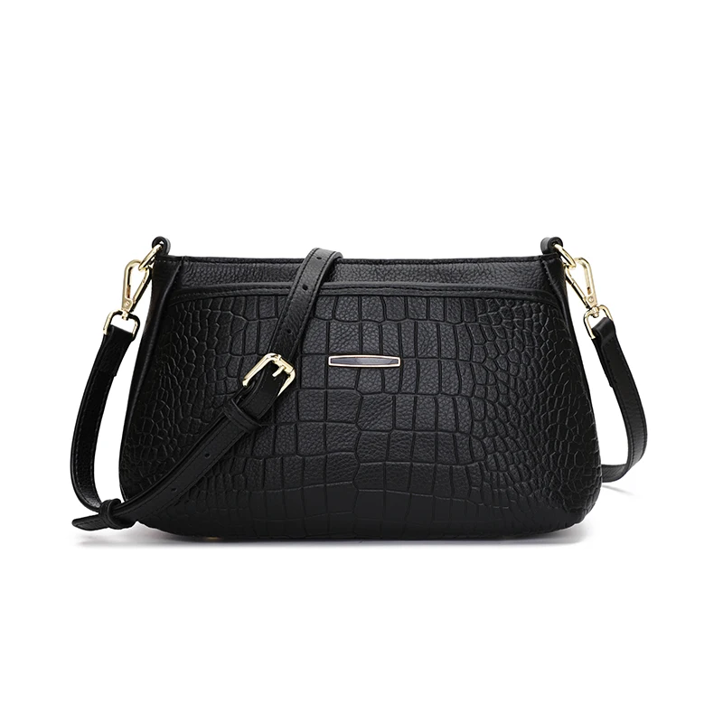 

Women Messenger Bags Genuine Leather Shoulder Bag Fashon clutch Crocodile Crossbody Bags Handbags Large Luxury Purse bandolera