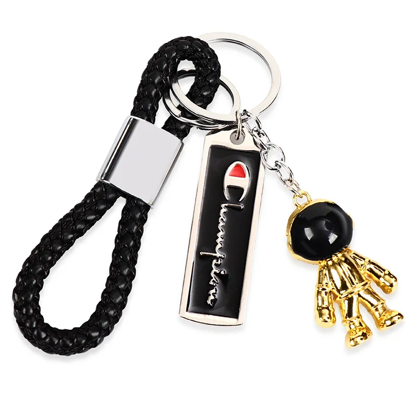 

2019 Spaceman keychain personality letter champion tag astronaut doll male and female car bag key ring pendant