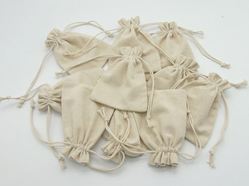 8*10 см 6A холст drawstring сумка для хранения украшения из хлопка Органайзер упаковочные сумки по индивидуальному заказу с собственным логотипом Подарочная сумка 100 шт./партия