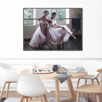 

Unframed Ballerina Oil Painting Girl Ballet Canvas Painting For Shop Decoration Home Living Room Wall Decor Art Paintings