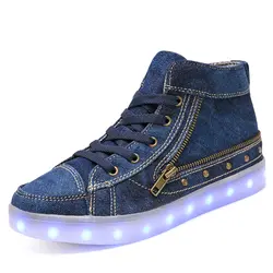 Дети света обувь с подсветкой Детская обувь зарядка через usb обувь с подсветкой большие дети Повседневное мальчиков и девочек светящиеся
