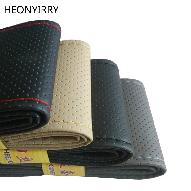 

DIY Steering Wheel Covers/Extremely soft Leather braid on the steering-wheel of Car With Needle and Thread Interior accessories
