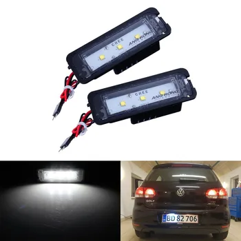 

ANGRONG 2x Canbus 15W LED License Number Plate Light For Volkswagen Golf / GTI (MK4, MK5, MK6, MK7) 1999-17