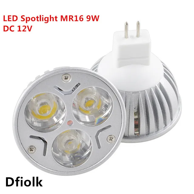 

1pcs New Dimmable MR16 9W EPISTAR LED Light Spotlight Warm White White Cool White Spotlight Lamp Bulb Free Shipping