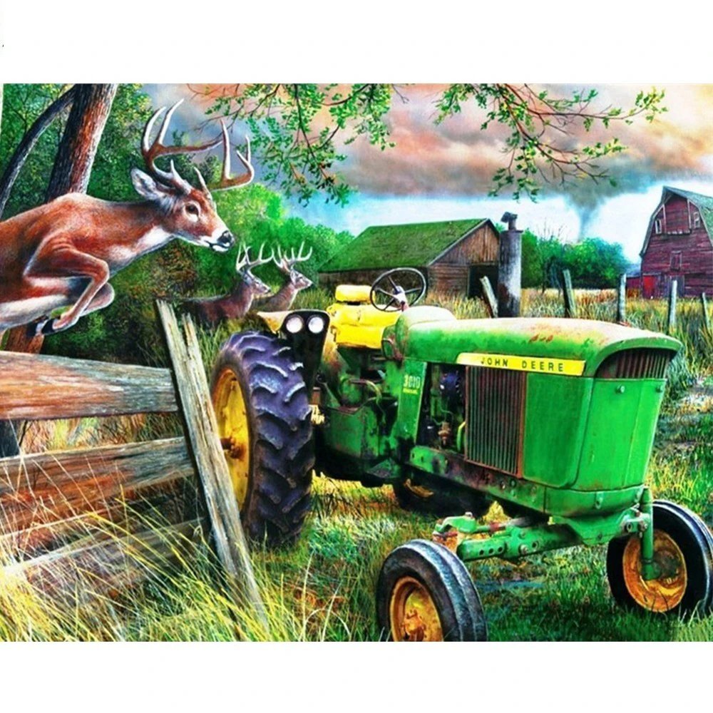 5d алмазная картина трактор пейзаж мозаика 3D DIY Алмазная вышивка полный