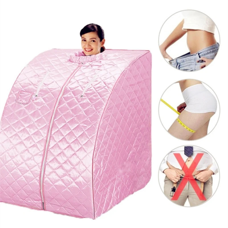 Portable Steam Sauna Weight Loss Stainless Steel Pipe Support Indoor