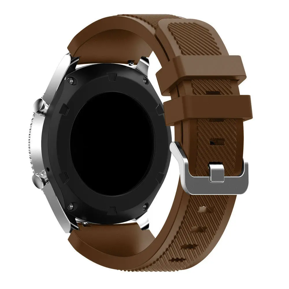22 мм Amazfit силиконовый ремешок для часов samsung gear S3 классический Frontier резиновый ремешок наручный браслет для Galaxy Watch 46 мм ремешок - Цвет ремешка: Coffee