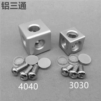 

Aluminum Cube Corner Connector Fastener Match CNC 4PCS 1530 2020 3030 4040 4545 Aluminum Profile Connection