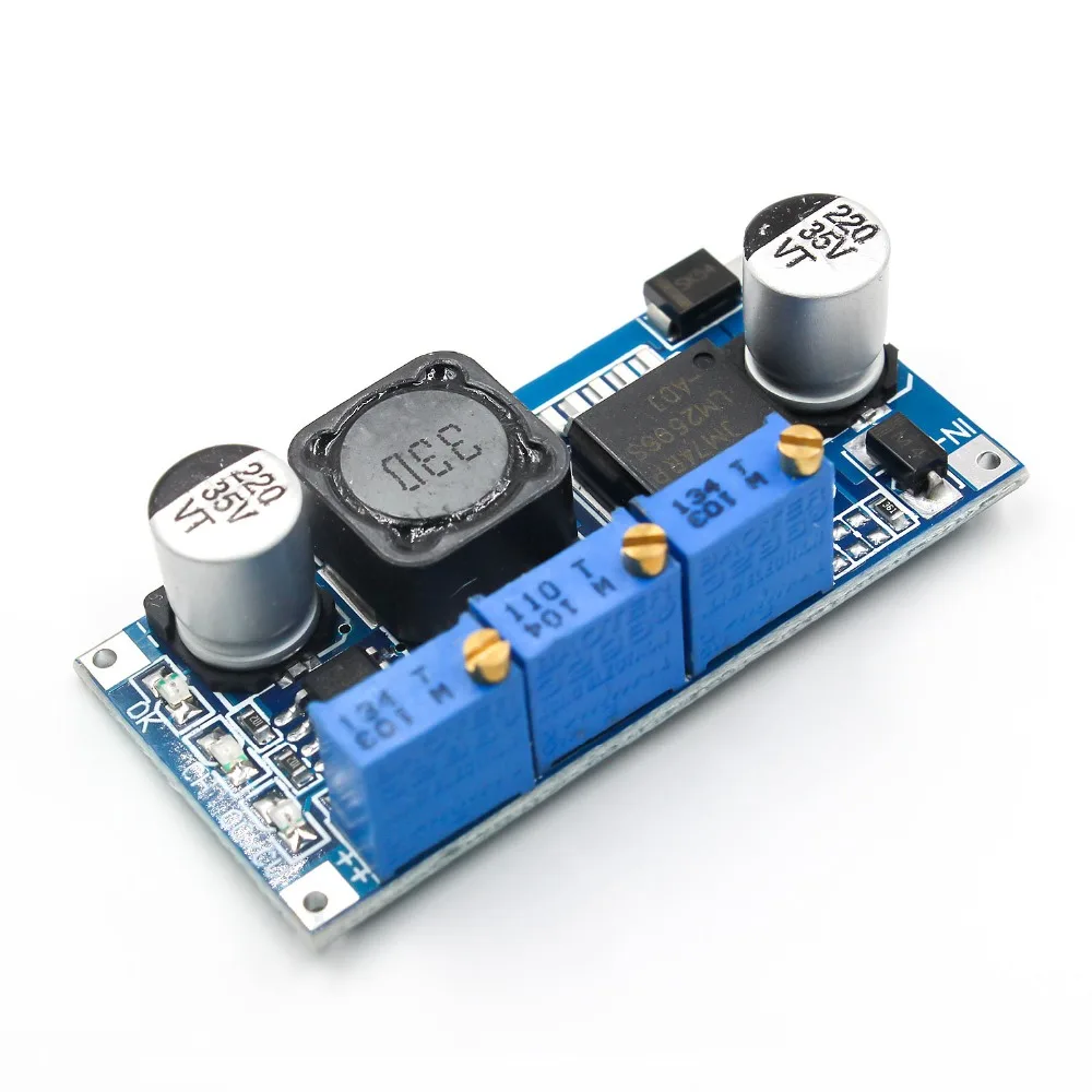 1 шт. LM2596S DC модуль постоянного тока LM2596 7V 35V понижающий Регулируемый CC/CV Питание