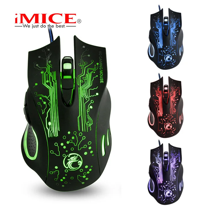 

Imice Factory Direct X9 Cross-Border USB Game Photoelectric Mouse Colorful E-Sports Chicken LOL Game Mouse
