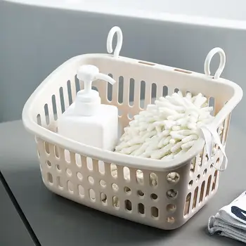 

Wall-Mounted Rectangular Grocery Basket Desktop Storage Trash Basket Creative Fashion Trash Can Bath Toy Storage Basket