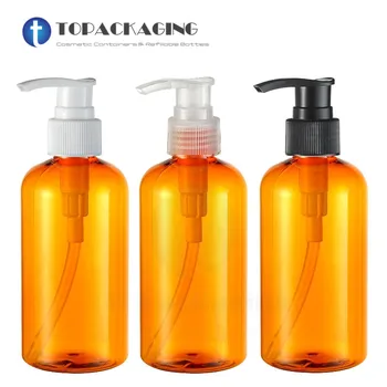 

20PCS/LOT-220ML Lotion Pump Bottle,Orange Plastic Makeup Sub-bottling,Spiral Lotion Pump,Empty Shampoo Gel,Cosmetic Container