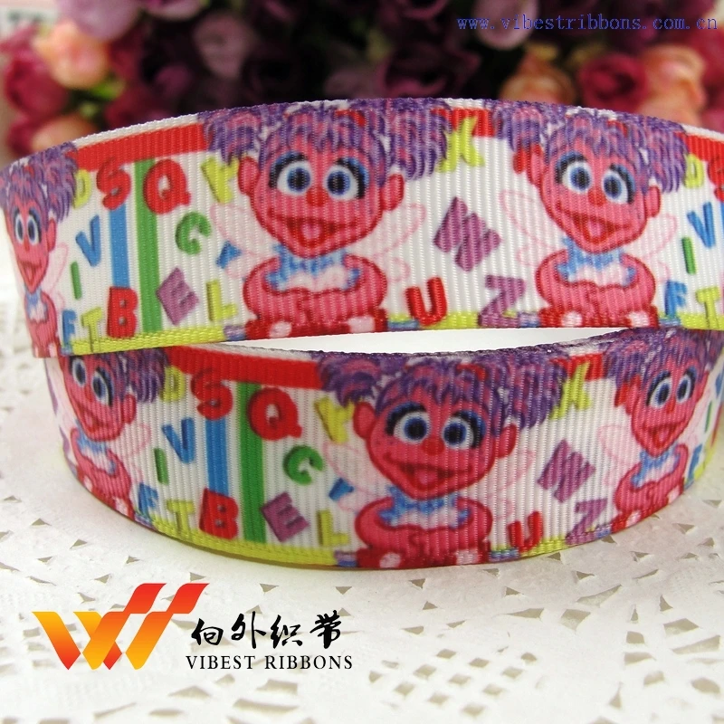 Free shipping 100 yards 7/8'' (22mm) Sesame Street printed Grosgrain ribbon lovely girl Ribbon 46600-XMDW-022-04 | Дом и сад