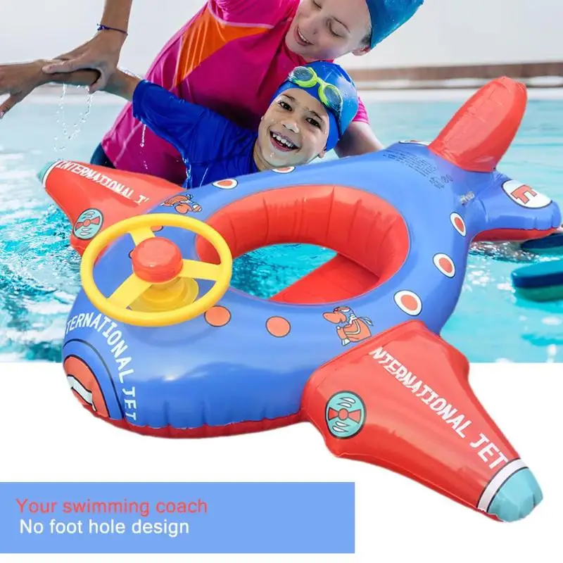 Милый Новый горячий мультфильм форма детский надувной плавательный круг мультфильм сиденье самолета бассейн игрушки для купания бассейн