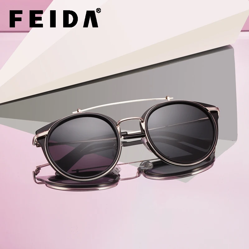 

FEIDA Sunglasses Women Metal Hot Rays Glasses Driving Pilot Polarized Fashion Design New Sunglasses High Quality Oculos De Sol