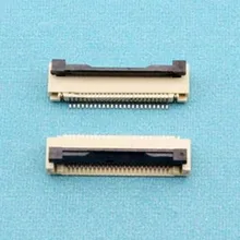 100 pçs/lote 1.0mm-24 P Para Baixo Conector Clamshell FFC FPC 1.0mm Pitch 24Pin/forma Flexível Plana Conector do cabo