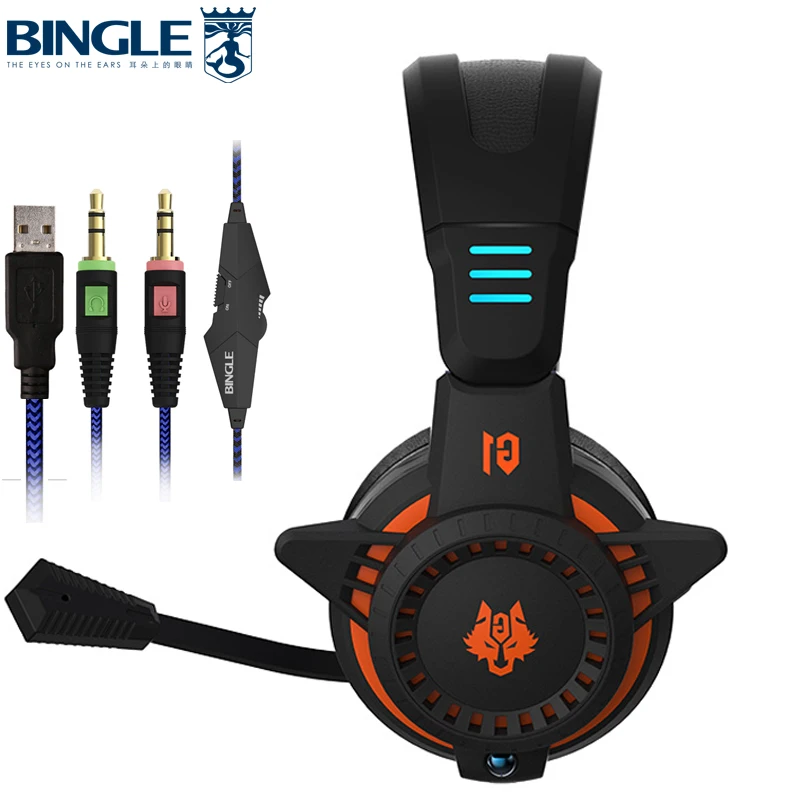 Bingle G1PLU New Sci Fi Cat Ear Glowing 3.5MM/USB Game Headphone Gaming