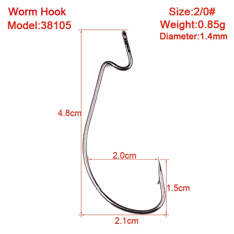 Горячая нержавеющая сталь рыболовный крючок 1/0#-5/0# широкий зазор крючок под червя большой Рыболовный крючок на окуня открытый озеро, речная Рыбалка 50 шт