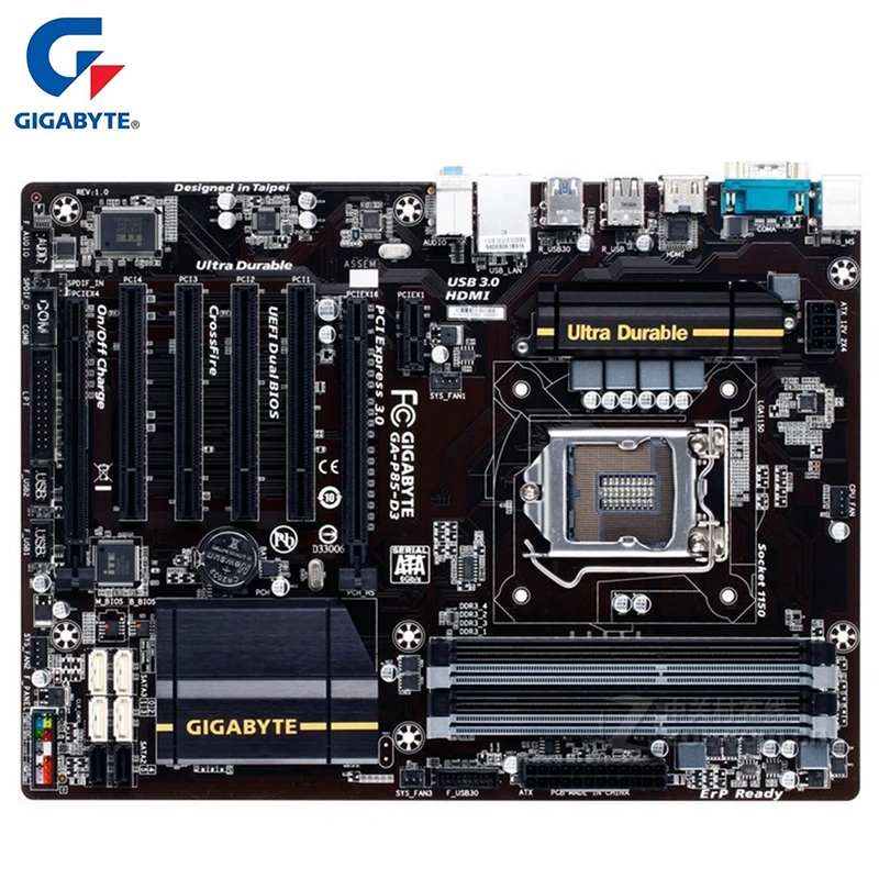 Материнская плата Gigabyte GA-P85-D3 для Intel B85 DDR3 USB3.0 32 Гб P85 D3 настольная системная плата с интегрированной графикой