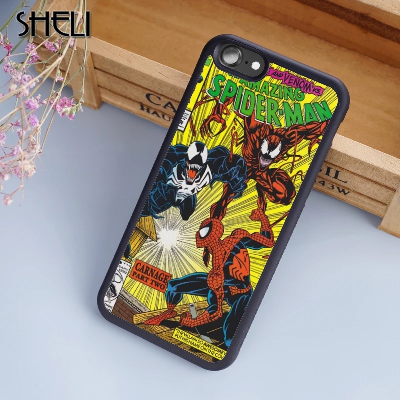Чехол для телефона SHELI Spider Man venom joker чехол iPhone 5 6s 7 8 plus X XR XS max 11 Pro Samsung Galaxy S7edge S8 S9 S10 |