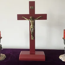 Cathedal Cross Solid Wood 29*14,5 см крест домашние настенные декорации распятие Латинский крест христианство молитва НАД ИИСУСОМ религия