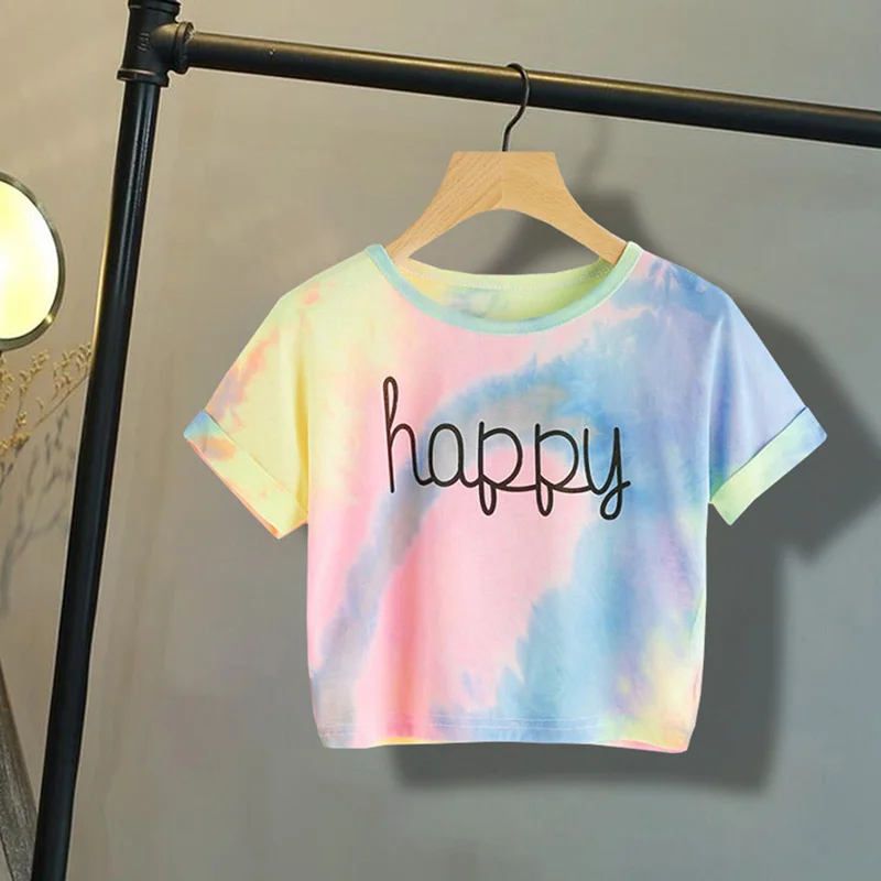 Baru Musim Panas Dasi dicelup T shirt 