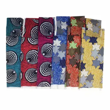 

2018 nigerian Popular Wax fabric Top Quality Vintage Silk wax cloth African Wax Prints Fabric 4+2yards/lot for Party Dress