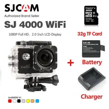 Original SJCAM SJ4000 Wifi 1080P Waterproof Sport Action Camera Camcorder Car DV with 32G TF memory card Extra battery Charger
