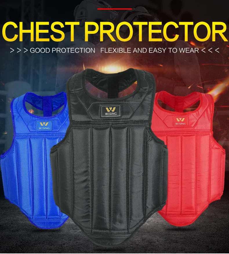 Wesing Chest Guard MMA Sanda Body protector Muay Thai Boxing Chest Protector 