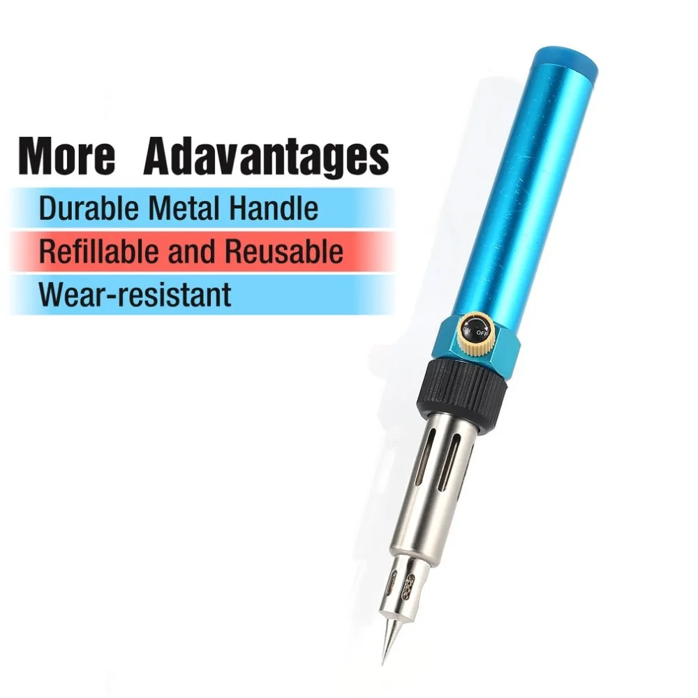 1300 Degree Mini Cordless Torch Soldering Iron Blow Torch Cordless Solder Iron Pen Shaped Gas Soldering Iron Gun Welding Tool