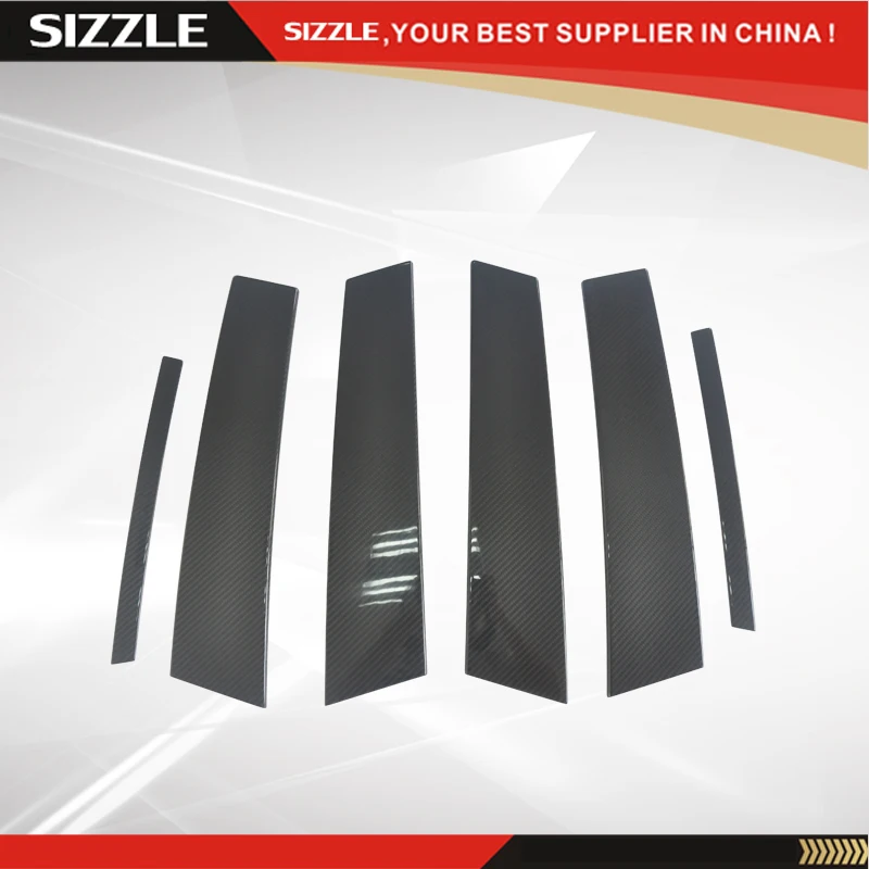 Carbon Fiber Car Window Side Pillar Post Trim 6pcs For Alfa Romeo Stelvio Giulia Quadrifoglio 2017 Door Window Column Carbon Fiber Car Window Side Pillar Post Trim 6pcs For Alfa Romeo Stelvio Giulia Quadrifoglio 2017 Door Window Column