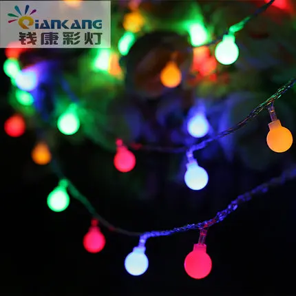  10m long Christmas led lantern flasher lamp set with lights end plug bedroom decoration round ball  - 330761020