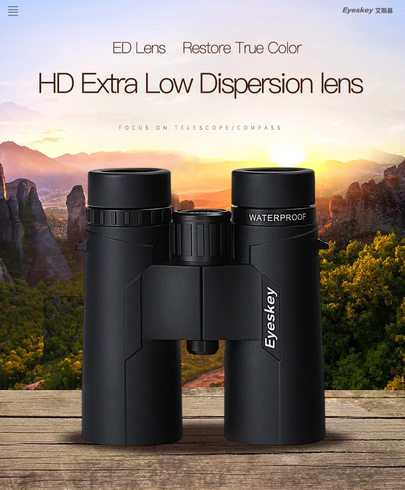 10x42 Zoom Monocular Nitrogênio À Prova D'