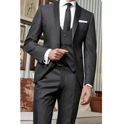 Для мужчин классический костюм торжественное платье Черный apple Воротник Пользовательские Для мужчин профессиональный костюм (топ + брюки +