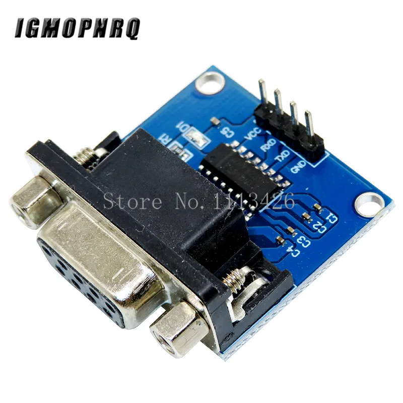 1pcs/lot MAX3232 RS232 to TTL Serial Port Converter Module DB9 Connector MAX232 | Электронные компоненты и