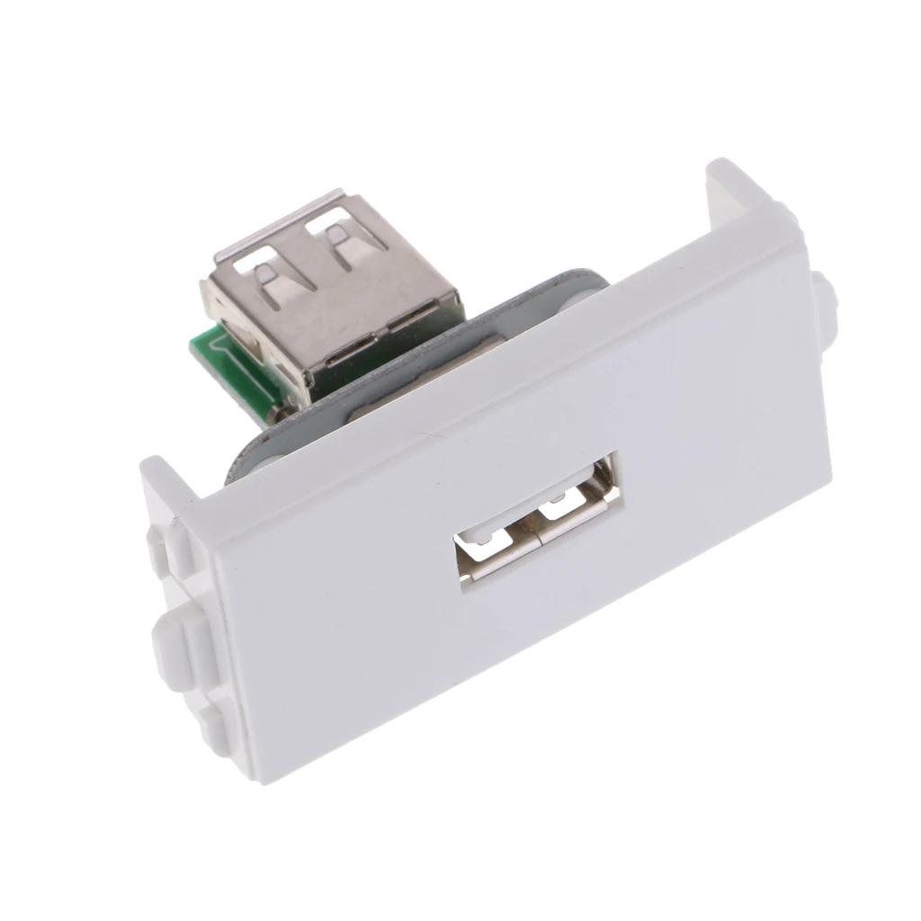 Durable USB Wall Socket Module Modular Wallplate with Frame Directly Plug